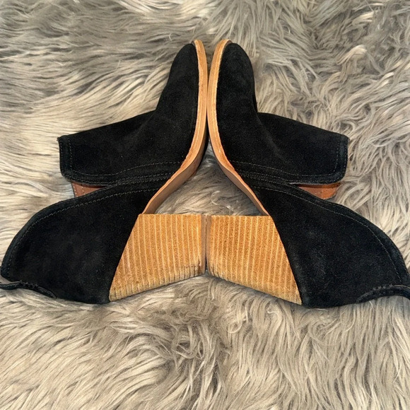 Jeffrey Campbell Rosalee Black Oiled Suede Ankle Boot Booties Size 8.5 - Picture 4 of 12